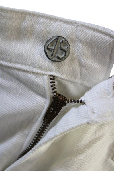 Adriano Goldschmied Womens Cotton Zip Button Lined Shorts White Size EUR 29