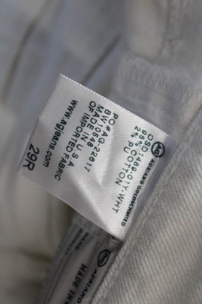 Adriano Goldschmied Womens Cotton Zip Button Lined Shorts White Size EUR 29
