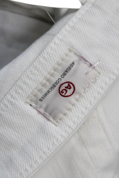 Adriano Goldschmied Womens Cotton Zip Button Lined Shorts White Size EUR 29