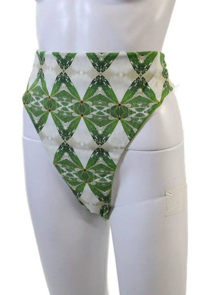 Nomads Womens Current Bikini Bottoms II - Pothos Print + Nephrite Size 5XL