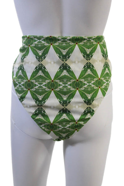Nomads Womens Current Bikini Bottoms II - Pothos Print + Nephrite Size 5XL