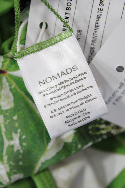 Nomads Womens Current Bikini Bottoms II - Pothos Print + Nephrite Size 5XL