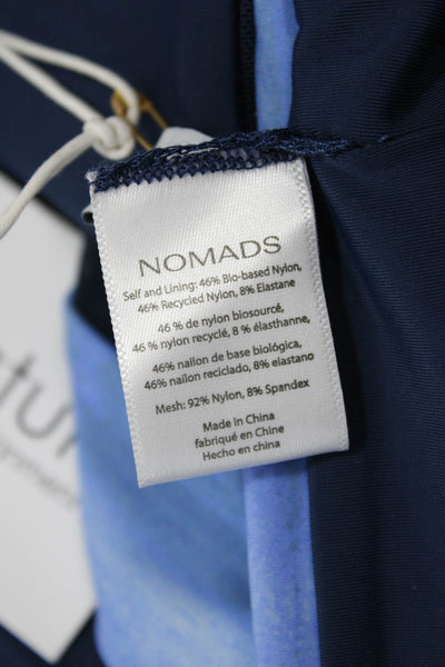 Nomads Womens Bay Bikini Bottoms II - Passport Blue + Agua Print Size 5XL