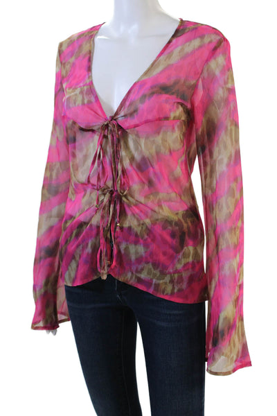 Bananhot Womens Vanessa Cover Up - Pink Brown Jungle Size XS/S