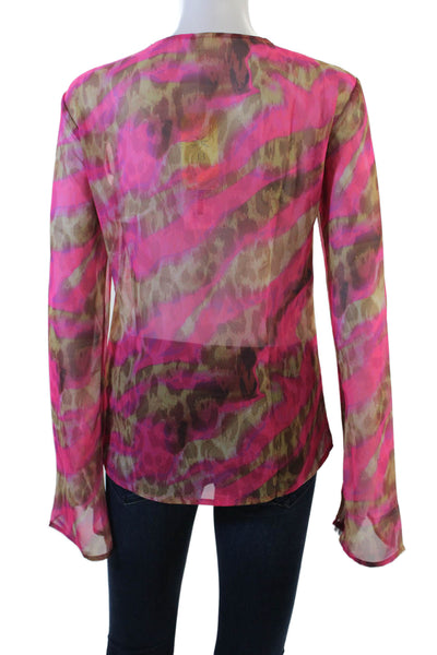 Bananhot Womens Vanessa Cover Up - Pink Brown Jungle Size XS/S