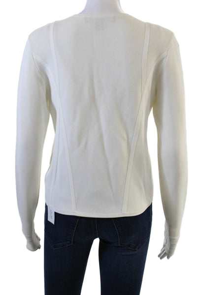 Ralph Lauren Women's Long Sleeves Full Zip Fitted Jacket Cream Size S