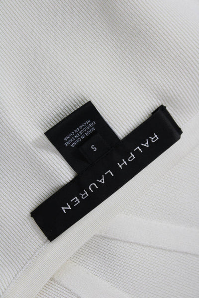 Ralph Lauren Women's Long Sleeves Full Zip Fitted Jacket Cream Size S