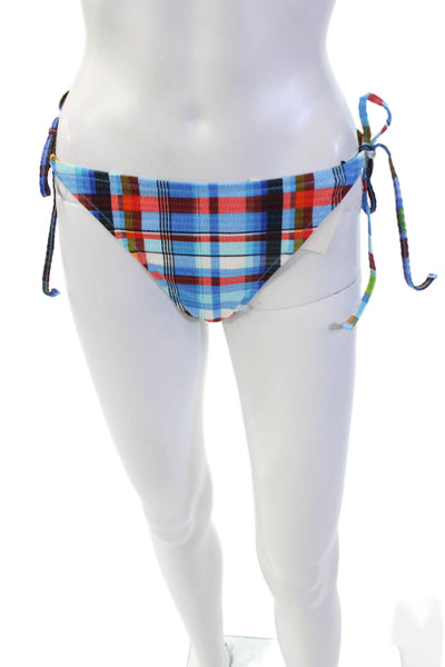 STAUD Womens Sisley String Bottoms - Madras Plaid Size L