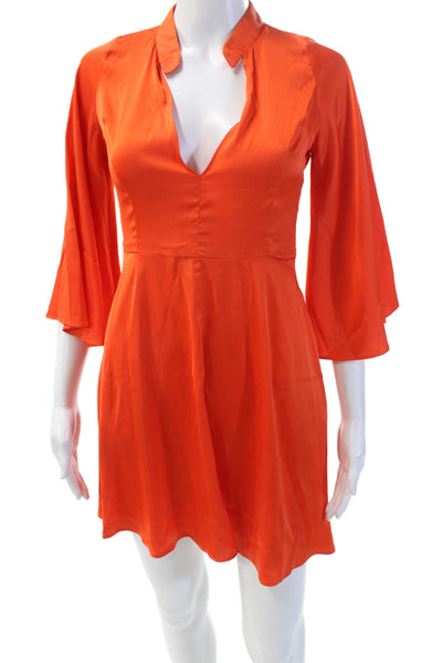 KAHINDO Womens Sunset Mini Dress - Orange Size S