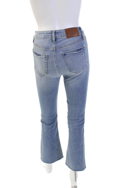 Hidden Womens Cotton Zip Button Straight Leg Denim Jeans Blue Size EUR 24
