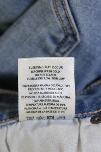 Hidden Womens Cotton Zip Button Straight Leg Denim Jeans Blue Size EUR 24