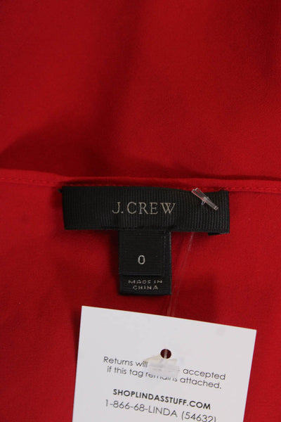 J Crew Women's V-Neck Sleeveless Basic Tank Top Blouse Red Size 0