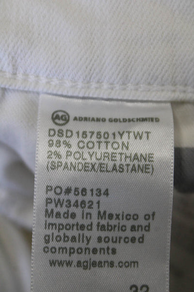 AG Womens Ex Boyfriend Slim Jeans - 1 Year Tonal White Size 32