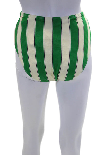 STAUD Womens Devon High Rise Bikini Bottoms - Bungalow Stripe Size M