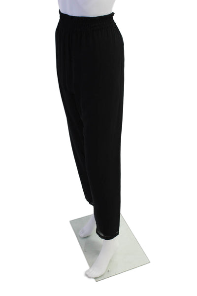 Diane Fres Womens Pull Om High Rise Straight Leg Pants Black Size Small