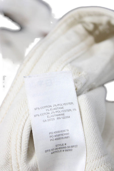 Wilfred Free Womens Cotton Pocketed Mid Rise Wide Leg Jeans Beige Size 0