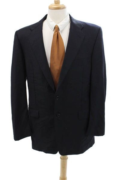 Hickey Freeman for Nordstrom Men's Long Sleeves Lined Basic Jacket Black Size 42