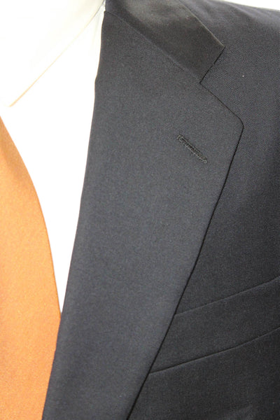 Hickey Freeman for Nordstrom Men's Long Sleeves Lined Basic Jacket Black Size 42