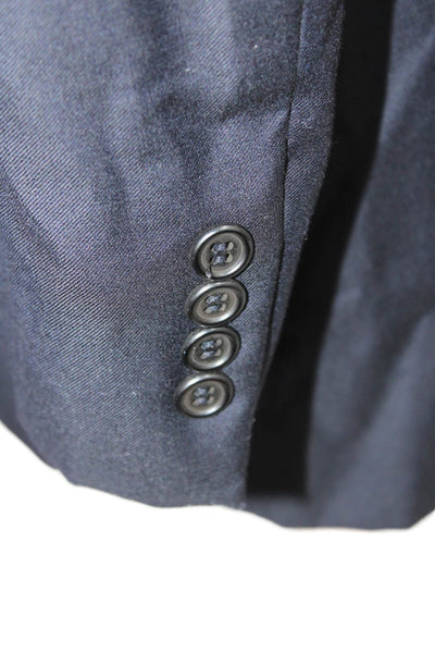 Hickey Freeman for Nordstrom Men's Long Sleeves Lined Basic Jacket Black Size 42