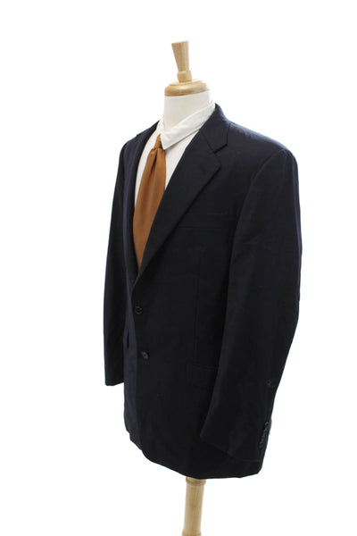 Hickey Freeman for Nordstrom Men's Long Sleeves Lined Basic Jacket Black Size 42