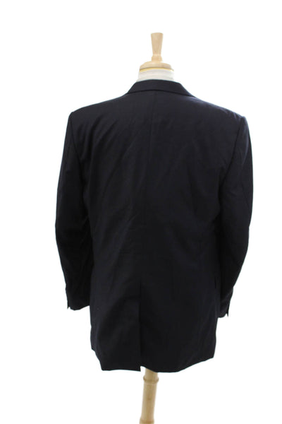 Hickey Freeman for Nordstrom Men's Long Sleeves Lined Basic Jacket Black Size 42