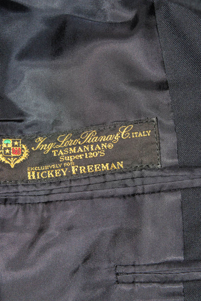 Hickey Freeman for Nordstrom Men's Long Sleeves Lined Basic Jacket Black Size 42