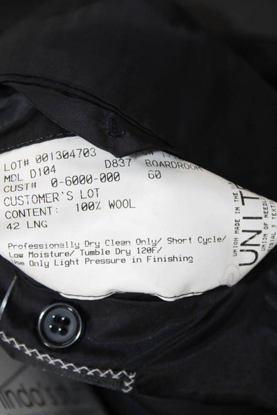 Hickey Freeman for Nordstrom Men's Long Sleeves Lined Basic Jacket Black Size 42