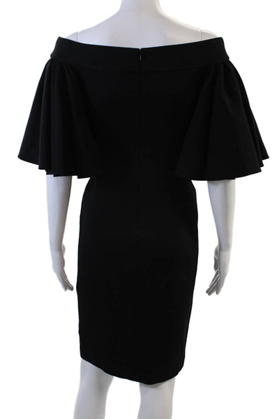 AQ/AQ Womens Textured Ruffle Front Zip Long Lined Skirt Black Size 0