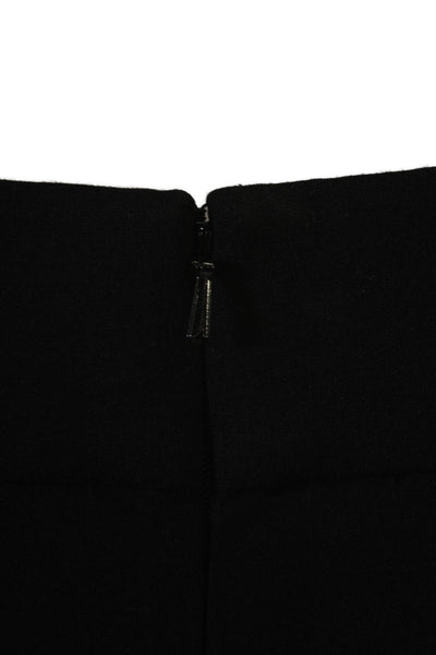 AQ/AQ Womens Textured Ruffle Front Zip Long Lined Skirt Black Size 0