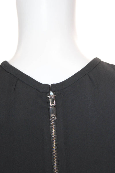 Bimba Y Lola Womens Textured Sleeveless Round Neck Tank Top Black Size XS
