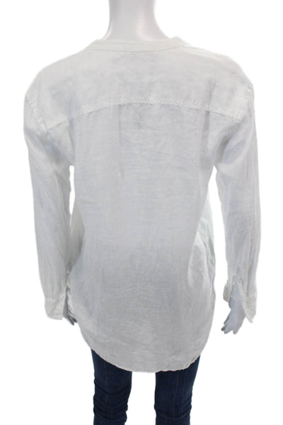 Standard James Perse Womens Cotton Long Sleeve Button Up Top White Size 0