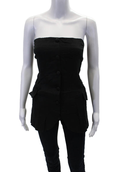Reformation Womens Tonya Top - Black Size 12