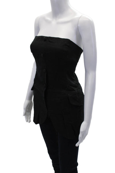 Reformation Womens Tonya Top - Black Size 12