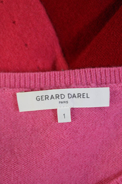Gerard Darel Women's Long Sleeves Round Neck Colorblock Pullover Sweater Size 1