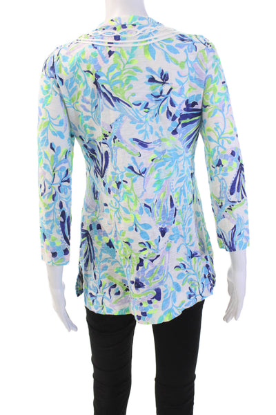 Lilly Pulitzer Women's Short Sleeves Multicolor Tunic Blouse Size XS
