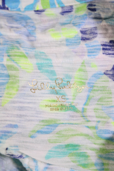 Lilly Pulitzer Women's Short Sleeves Multicolor Tunic Blouse Size XS