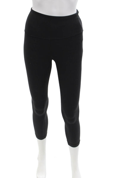 Lululemon Womens Spandex Lined Cropped Ankle Leggings Black Size XS