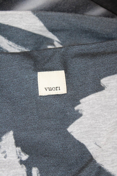 Vuori Womens Textured Lined Floral Printed Slim Leggings Gray Size 2XS