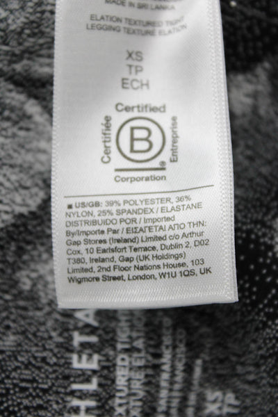 Athleta Womens Textured Lined Ankle Floral Print Leggings Gray Size XS
