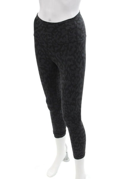 Lululemon Womens Textured Lined High Waisted Animal Print Leggings Camo Size XS