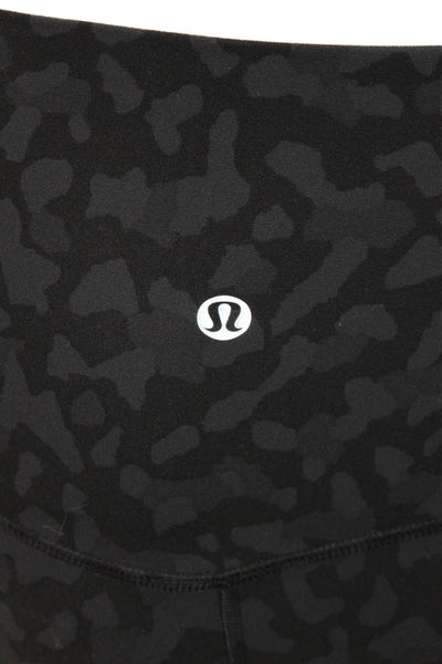 Lululemon Womens Textured Lined High Waisted Animal Print Leggings Camo Size XS