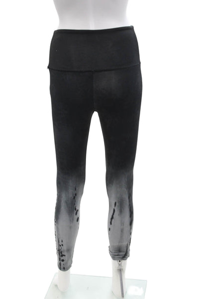 ONZIE Womens Textured Lined Slim Leg Ombre Print Leggings Black Size XS