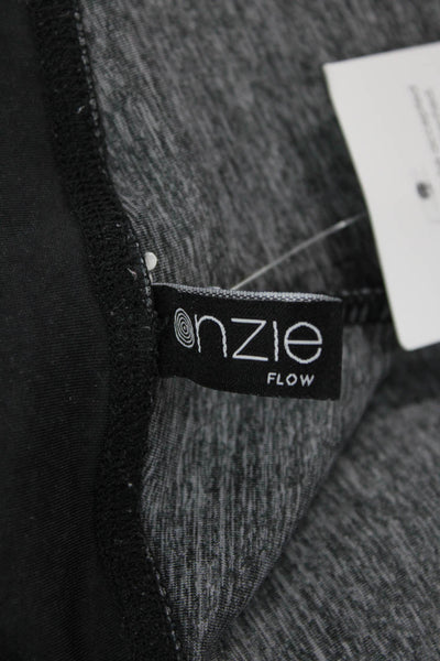 ONZIE Womens Textured Lined Slim Leg Ombre Print Leggings Black Size XS
