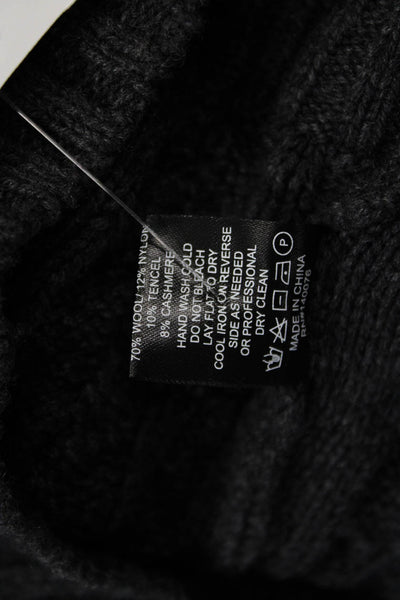 Generation Love Womens Cable Knit Turtleneck Sweater Gray Size Extra Small