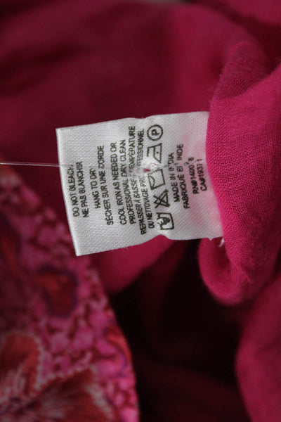 Generation Love Womens Floral Print Tiered A Line Skirt Pink Size Extra Small