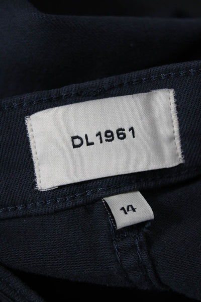 DL1961 Childrens Boys Zip Up Brady Slim Leg Jeans Dusk Gray Cotton Size 14