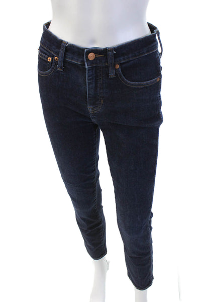 J Crew Womens Cotton Five Pocket Flared Leg Casual Jeans Dark Blue Size 26