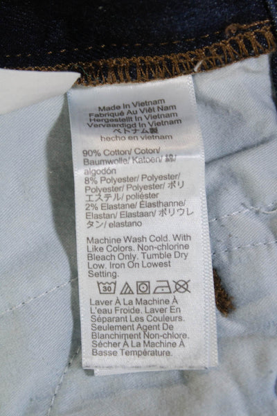 J Crew Womens Cotton Five Pocket Flared Leg Casual Jeans Dark Blue Size 26