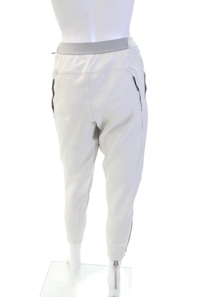 Lululemon Womens Elastic Waistband Mid Rise Zipper Ankle Pants Gray Size XS