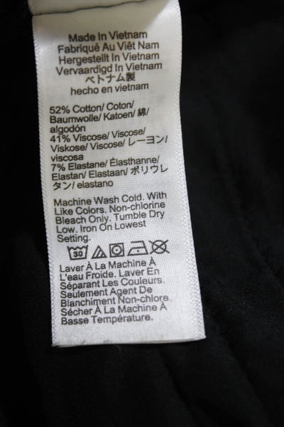 J Crew Womens Zipper Fly Mid Rise Kate Cropped Trouser Pants Black Size 2P